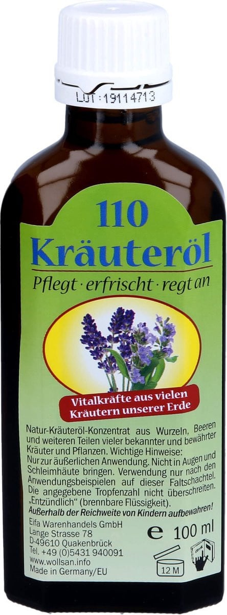 110 Kruidenolie - Kruidenplanten - Kräuteröl olie - 100ML - Massage Olie