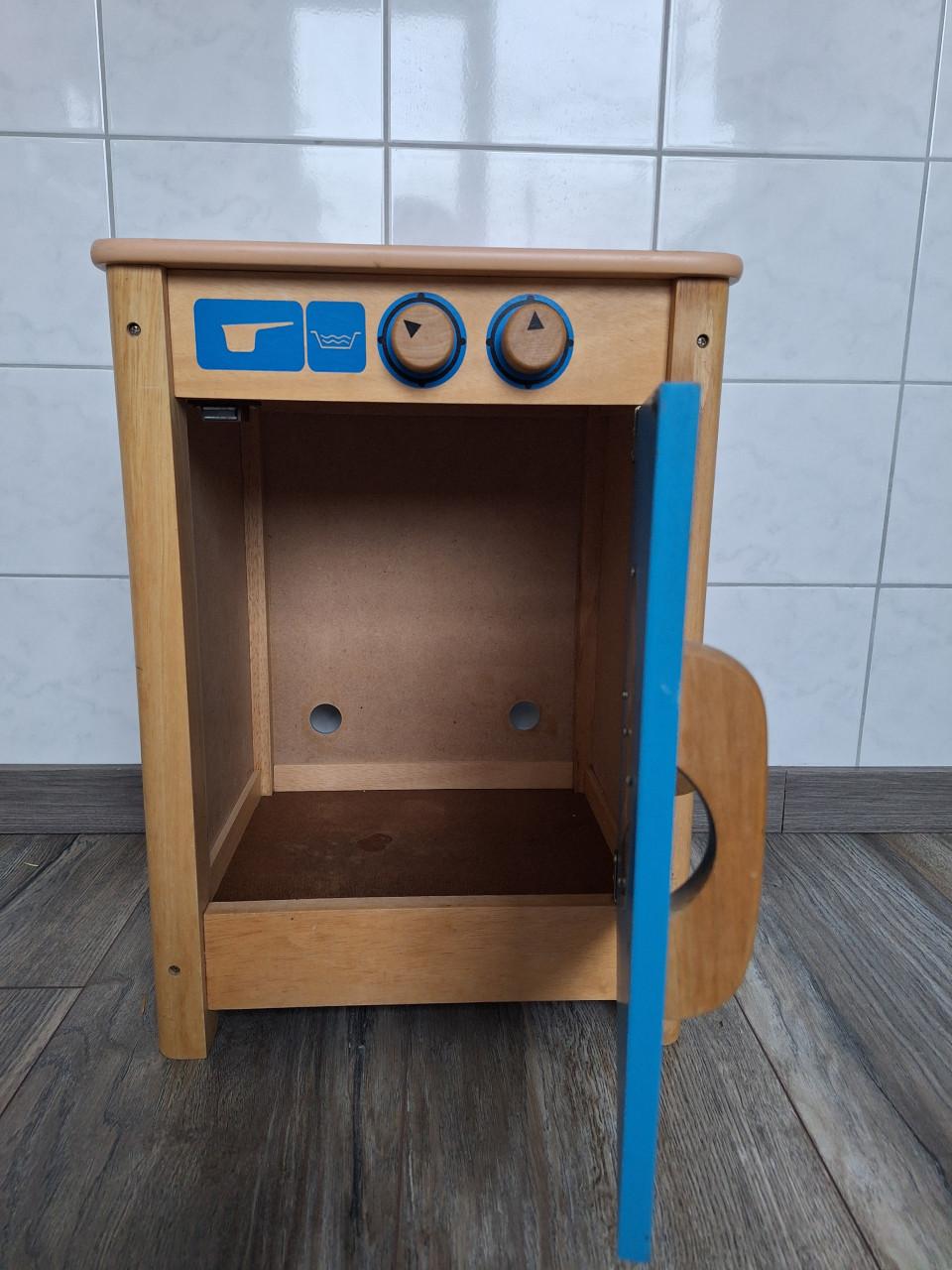 Houten wasmachine kinderspeelgoed