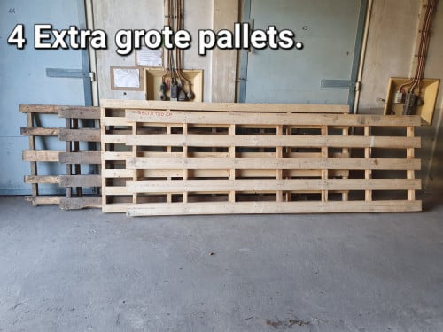 4 Super grote pallets/vlonders/brandhout.