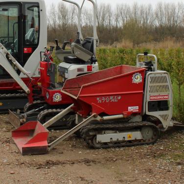 Rups dumper verhuur zelflader