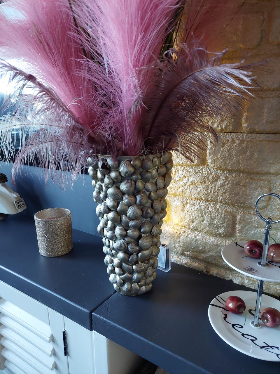 Gouden schelpen vaas
