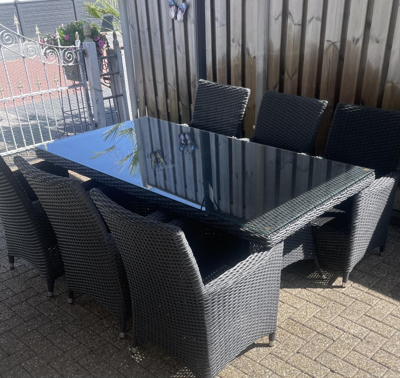 Tuinset met 6 stoelen