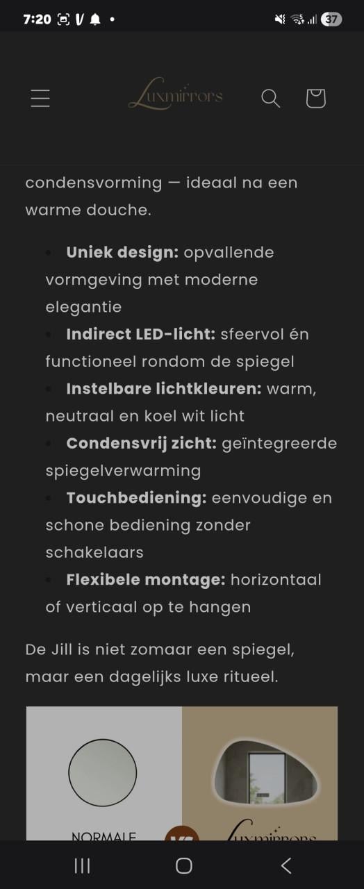 Moderne spiegel met ledverlichting