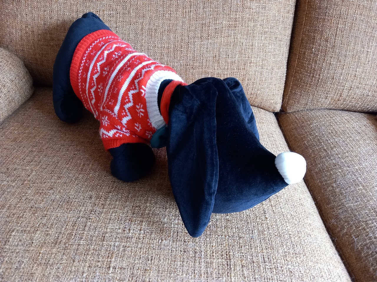 Takkie met kersttrui