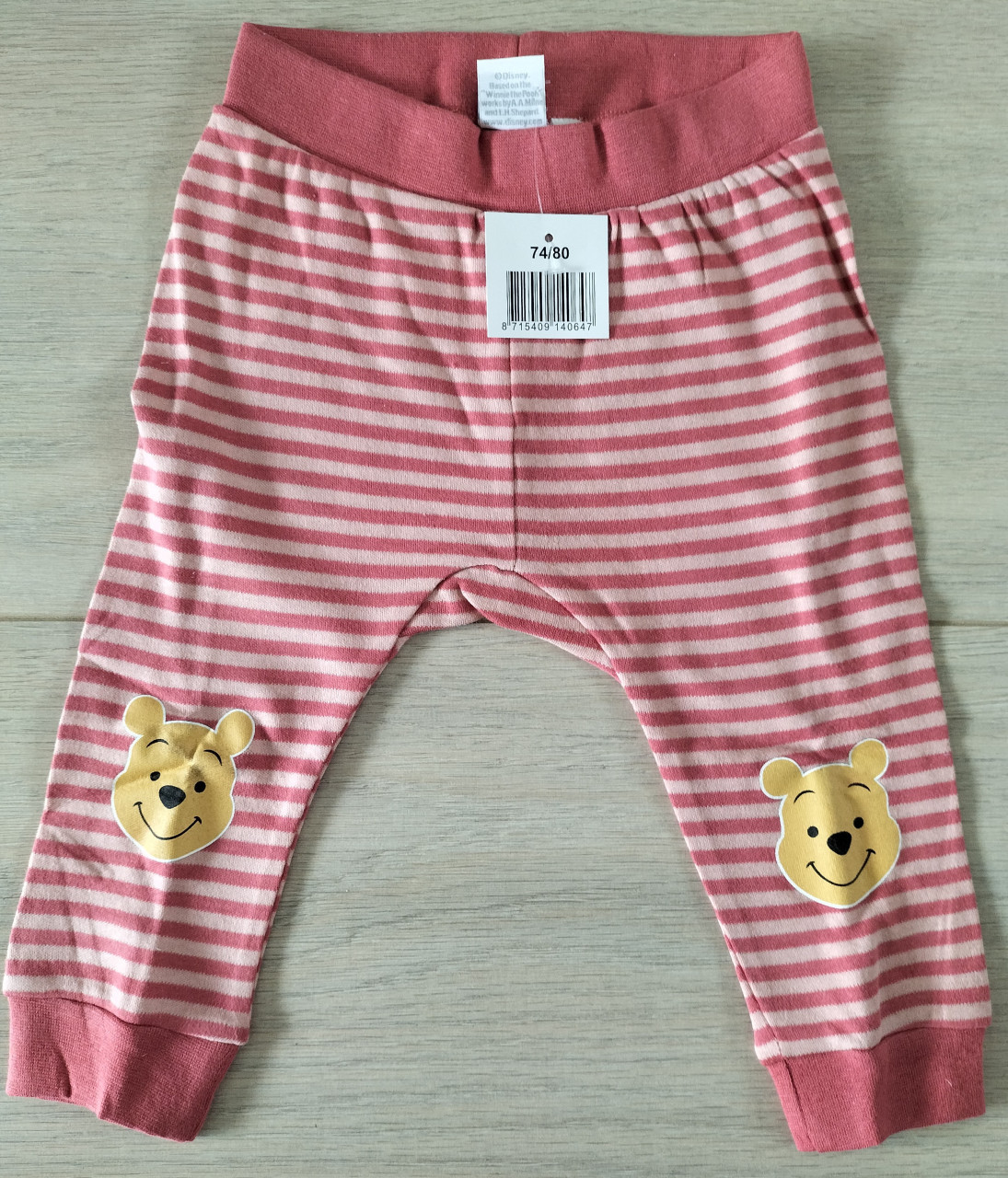 Disney broekje Winnie the Pooh roze gestreept maat 74/80