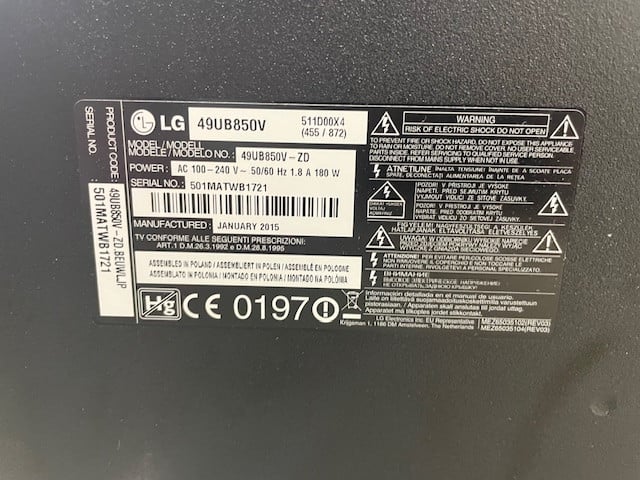 LG televisie