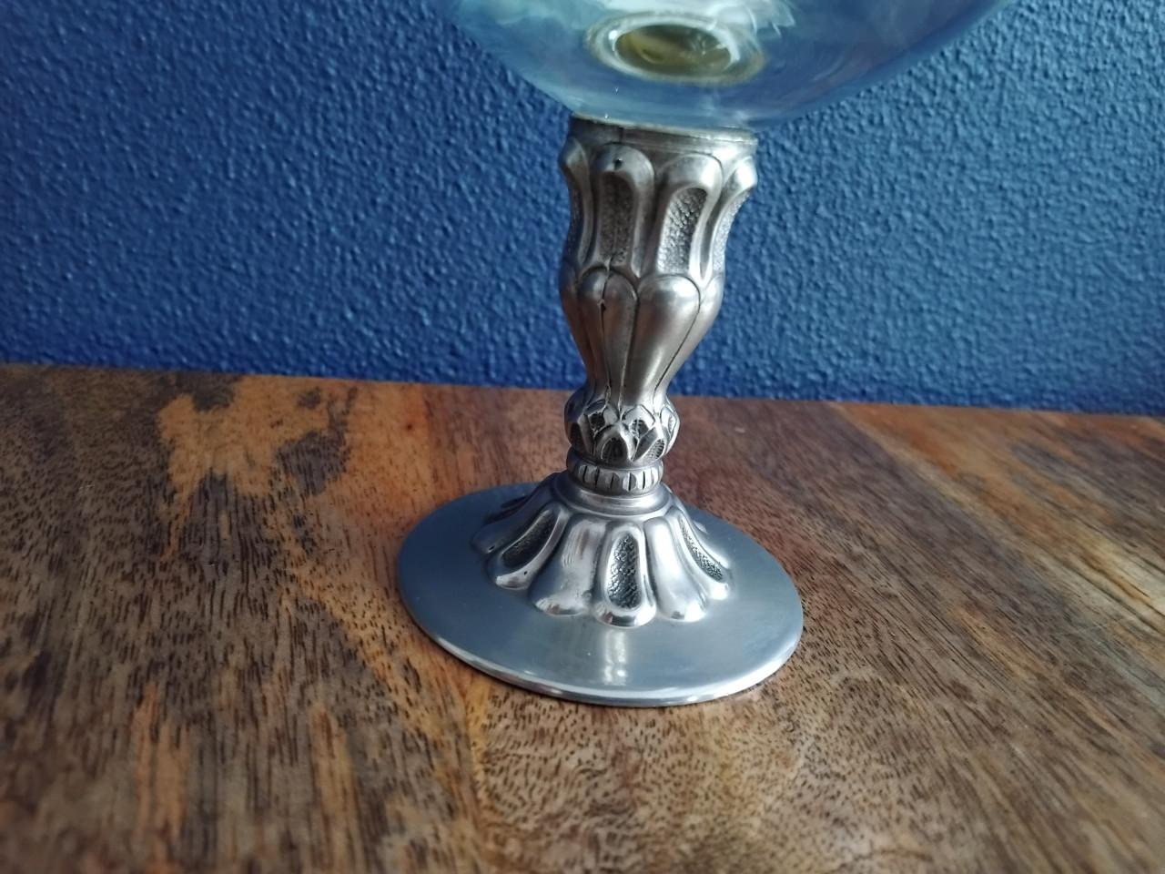 Brandy snifter Tinnen voet