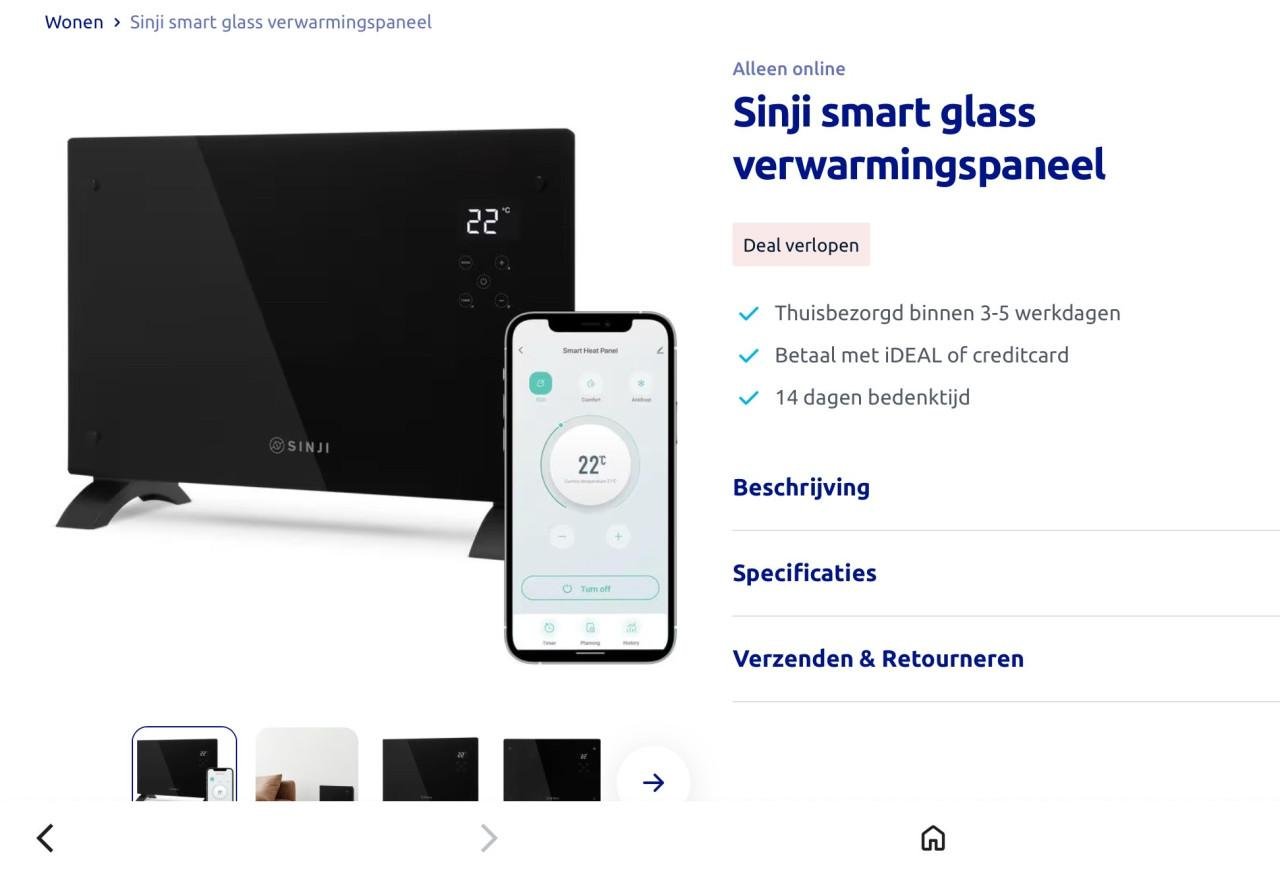 Vrijwel nieuwe Sinji Smart Glass verwarmingspaneel