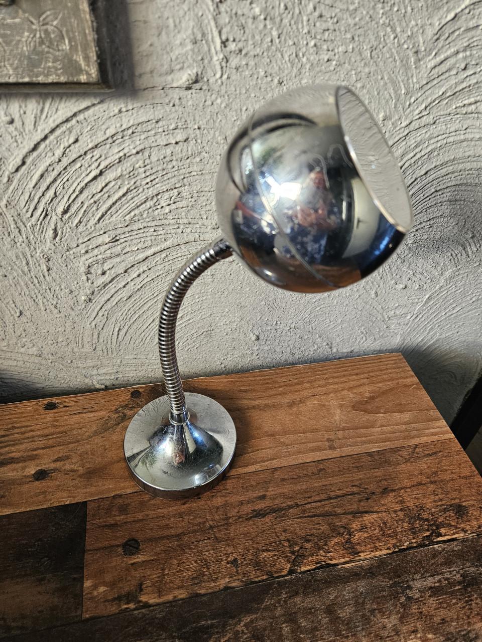 Vintage Chroom Flexibele Tafelklok - Jaren '70 Designklok