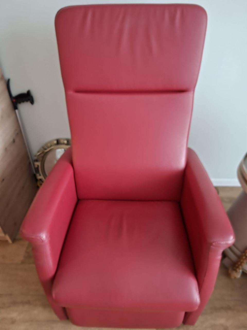 Leren Sta op stoel Fitform, 3 motoren, kleur: bordeaux