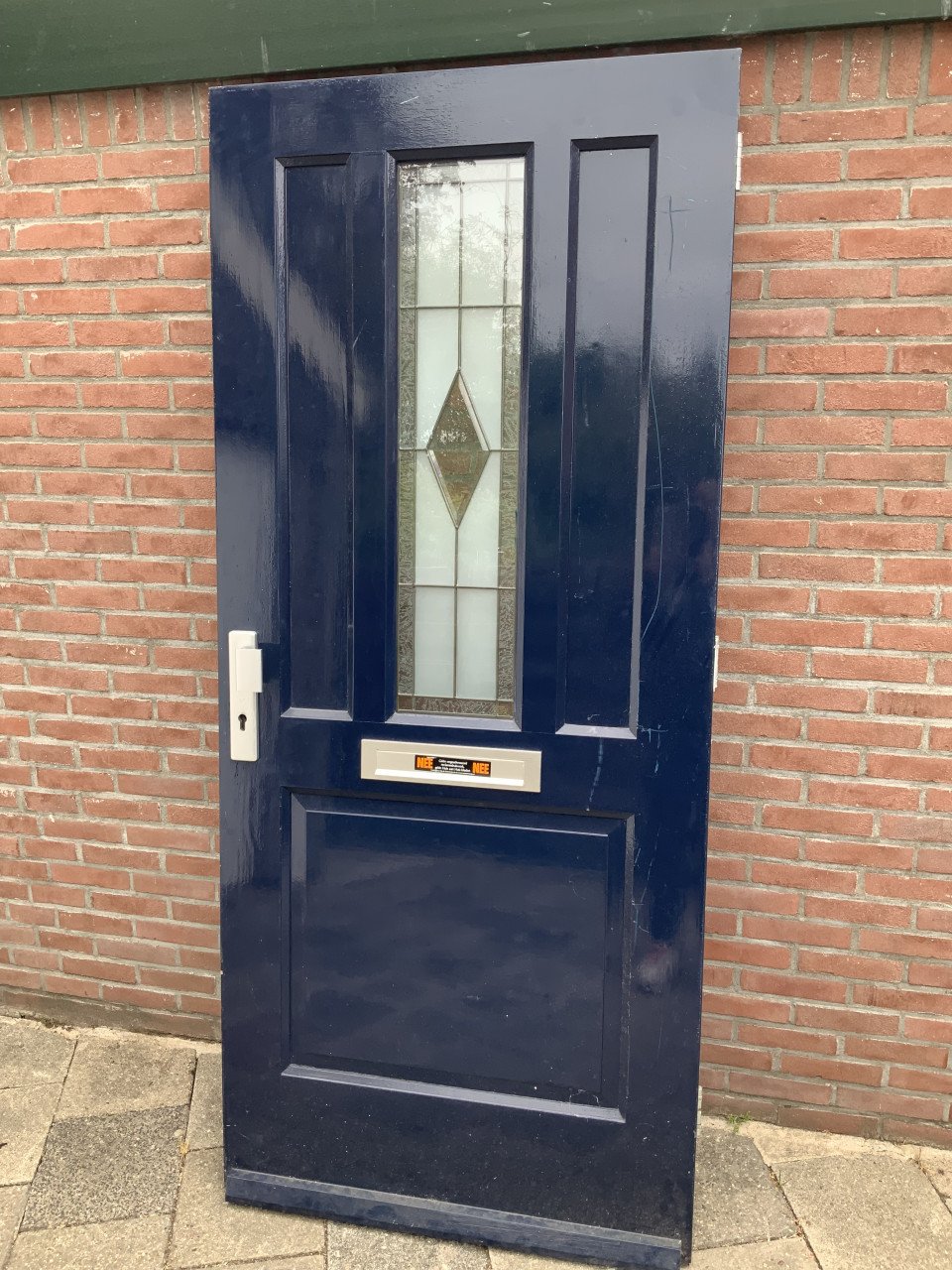Voordeur met glas in lood
