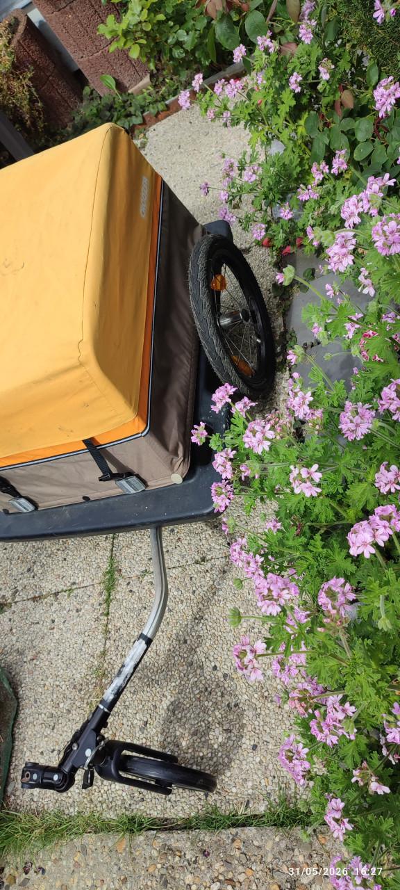 Croozer Cargo fietsaanhanger (of handkar) + reservewiel