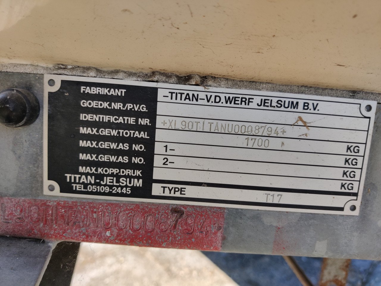 Titan 1,5 paard trailer met zadelkamer