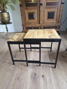 Mangohouten salontafel setje