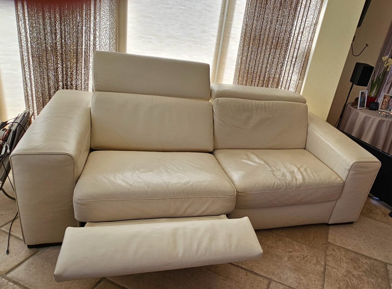 Natuzzi 3+2 zits lederen bankstel met relaxstand MOET WEG!