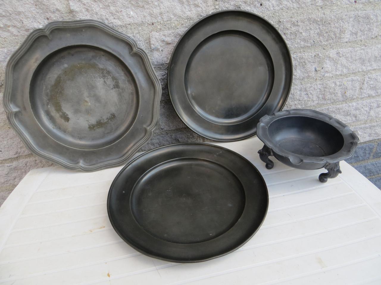 Diverse tinnen voorwerpen