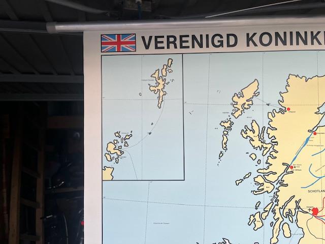 Schoolkaart Groot Brittannië en Ierland
