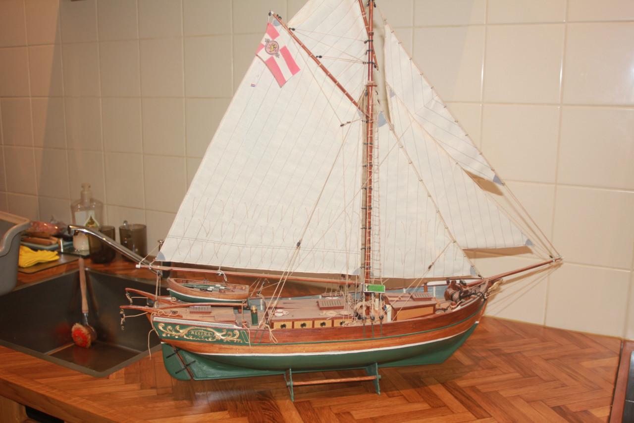 Zeilboot,,handgemaakt..70/70 cm