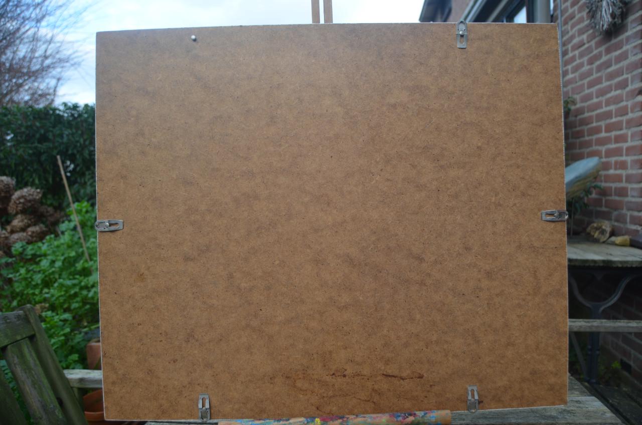 Aquarel skyline van Veere gemonogrammeerd.