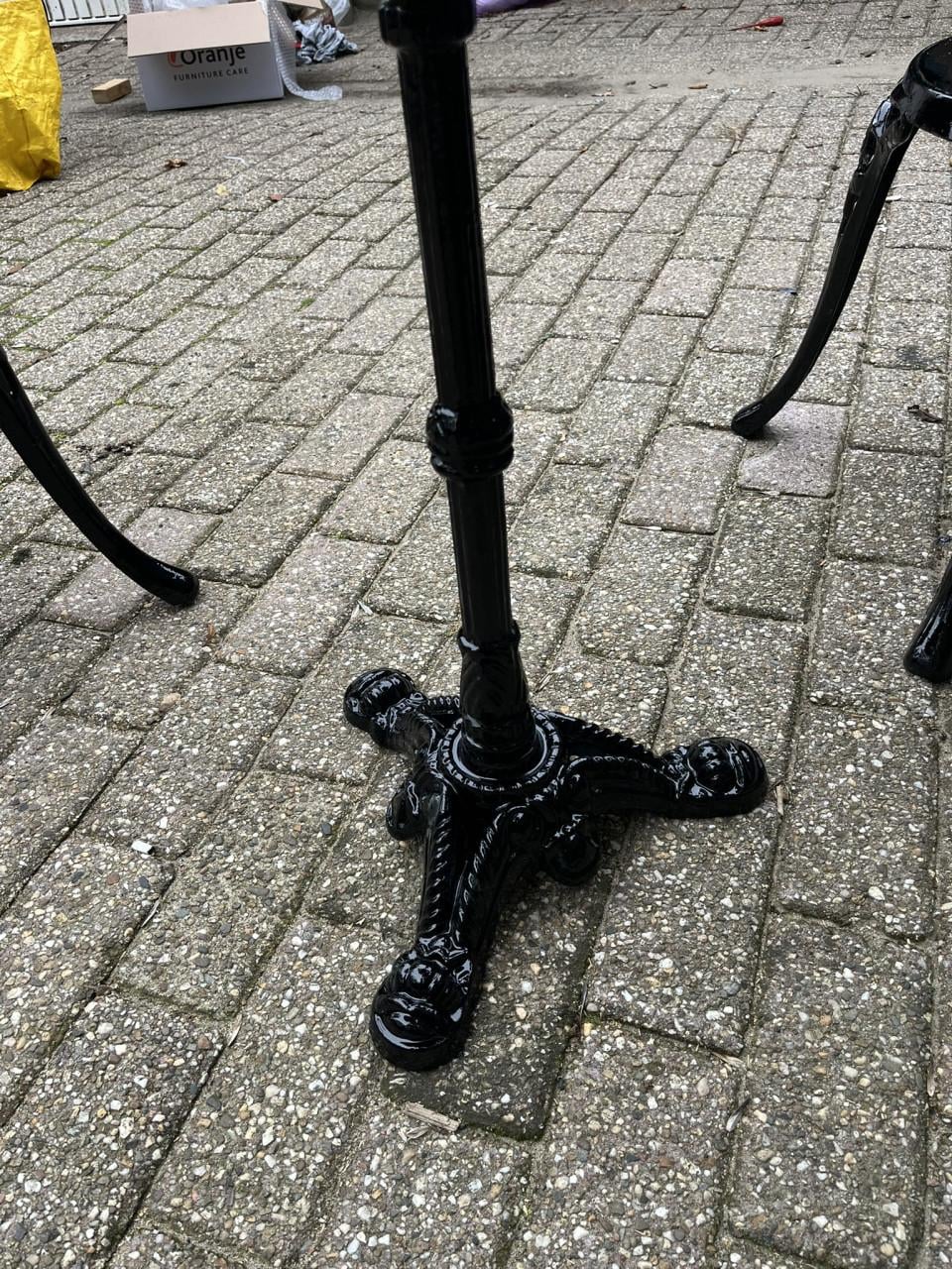 Bistro set, 2 stoelen en 1 tafel, kleur zwart