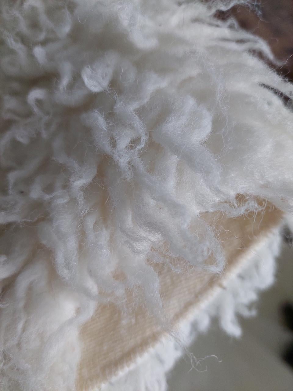 Fluffy/teddy kleed crème