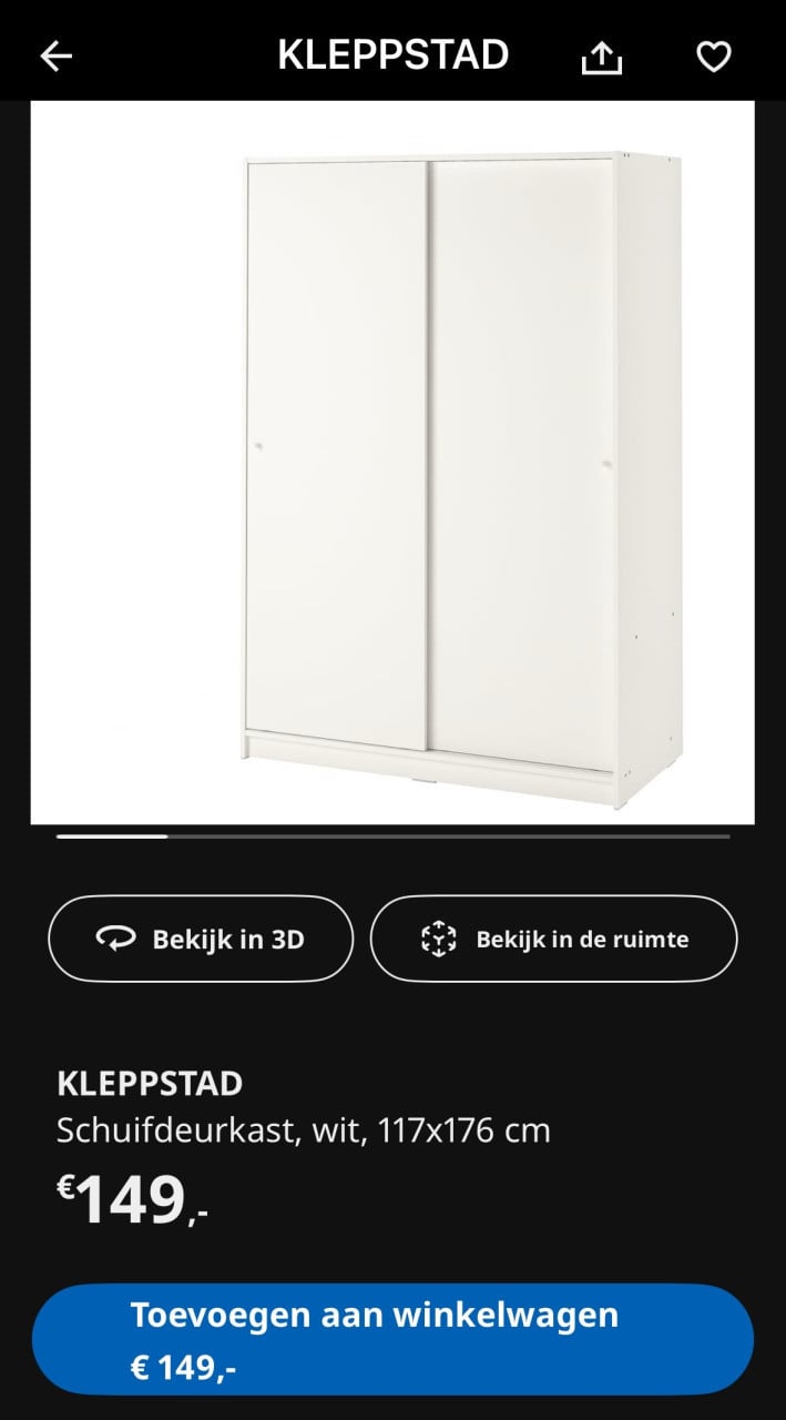 Kledingkast Kleppstad Ikea