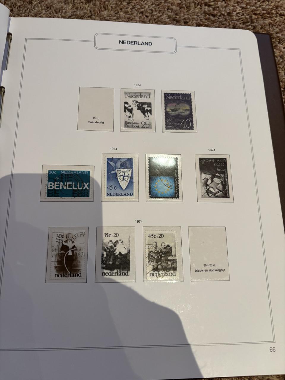 Postzegel album van 1972 tot 1978