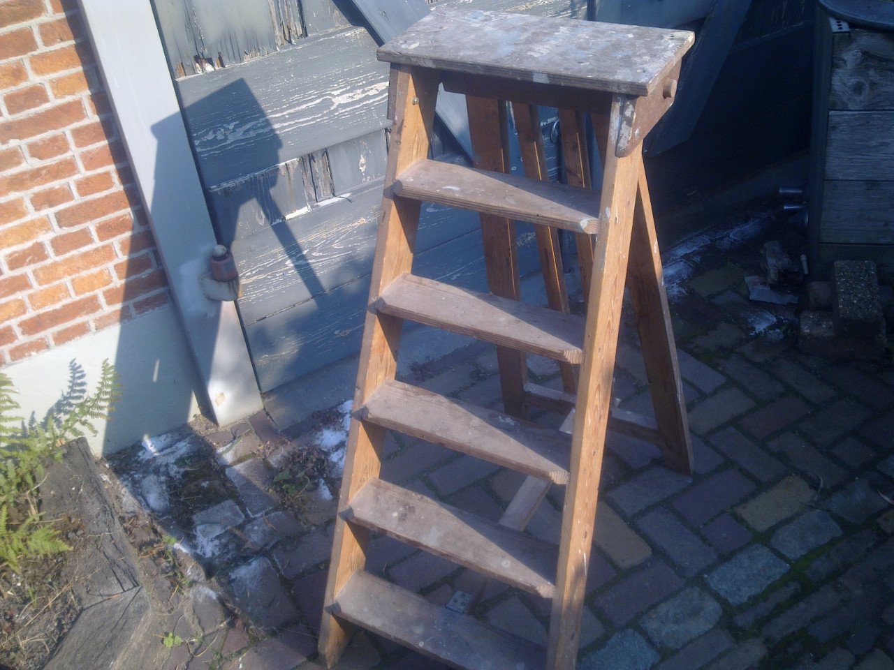 Houten huishoudtrap
