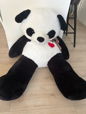 Grote panda pluche knuffelbeer