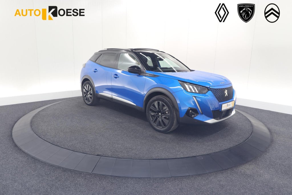 Peugeot E-2008 ev gt 50 kwh | 3 fase | trekhaak | panoramadak | adaptieve c