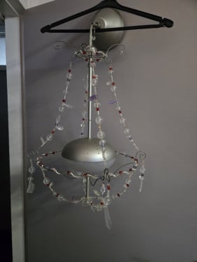 Ikea kroonluchter Minnen, plafondlamp Met leuke plastic kralen