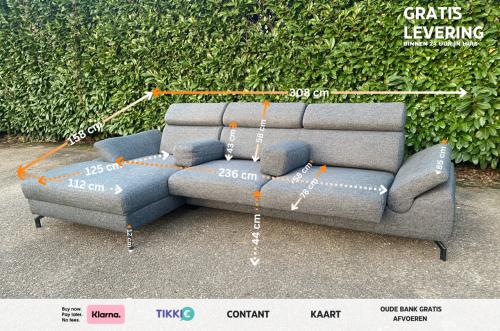 Montel Grijze Hoekbank met uitschuifbare zitvlakken- Gratis Levering NL 🛋️