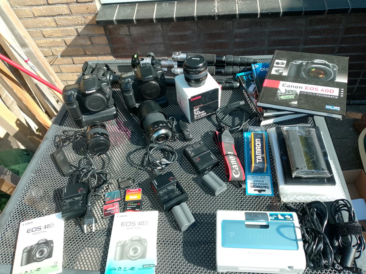 Te koop Canon 40d  zeer uitgebreid