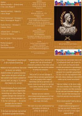 Voorstelling 'C-Zar' in het Middelburgs Minitheater!