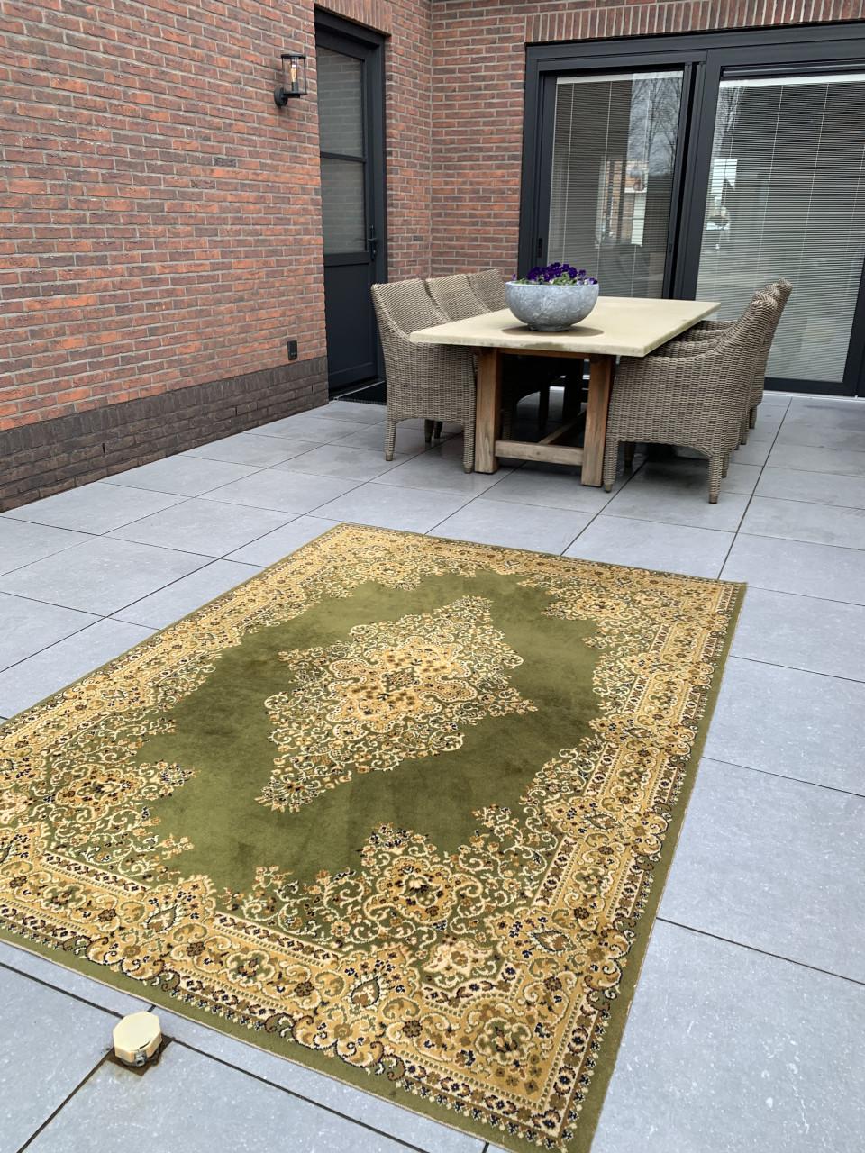 ✨Super Leuk Groen Vintage Vloerkleed Zuiver Scheerwol ✨