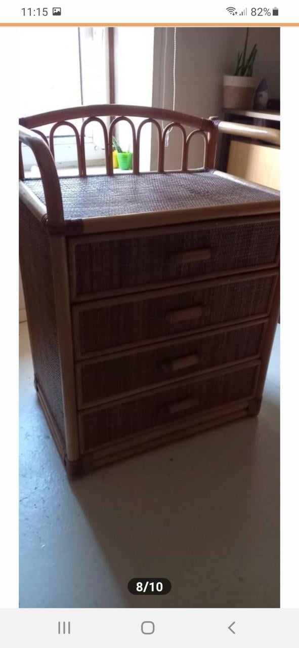 Rotan / rieten ladekastje