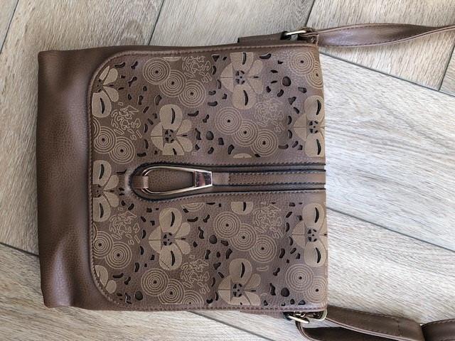 Mooie bruine leren tas, NIEUW!