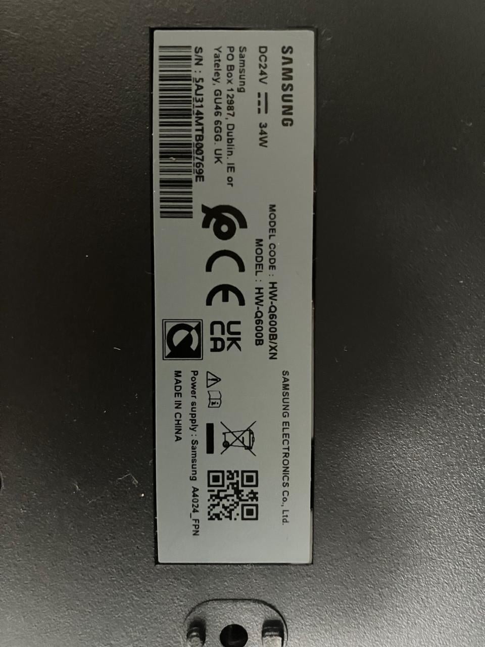 SAMSUNG HW-Q600B - SOUNDBAR MET DRAADLOZE SUBWOOFER