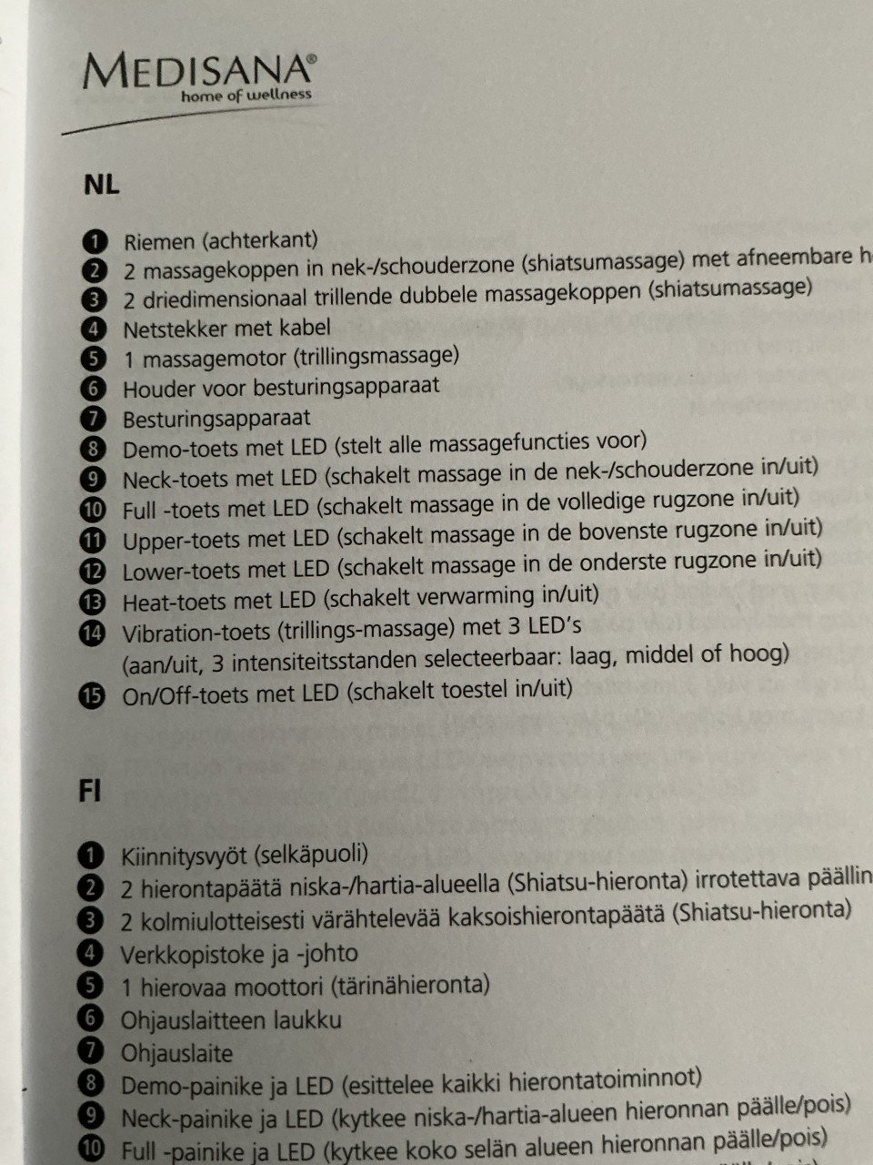Medisana massagekussen.