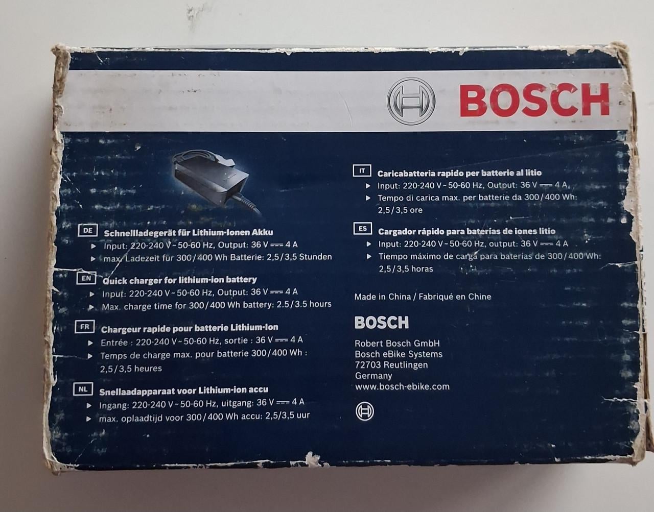 Oplader voor bosch fietsaccu