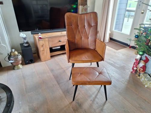 Nieuwe leren fauteuil