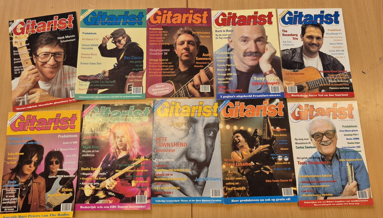 Enorme collectie gitaar magazines Gitarist