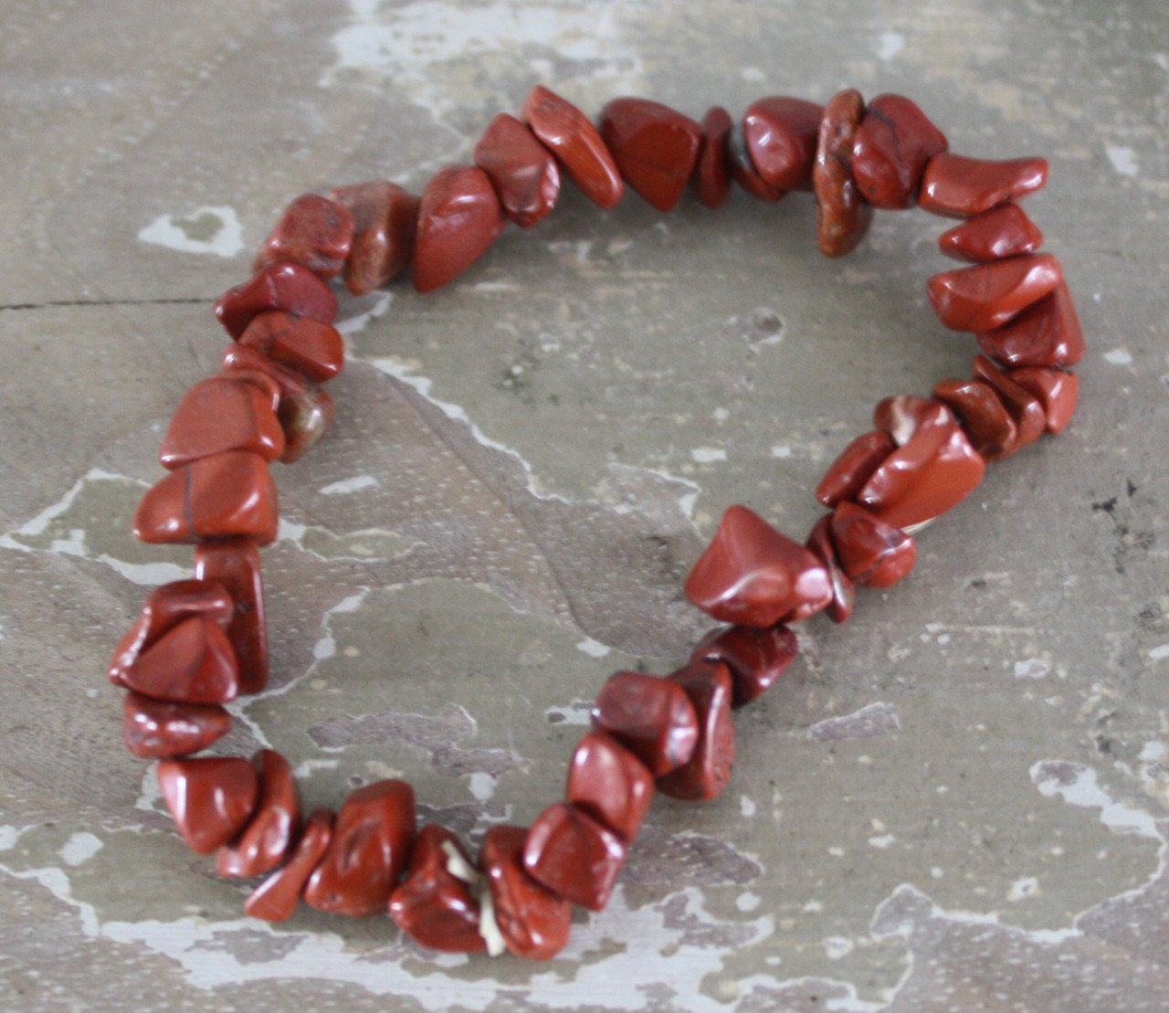 Rekbare armband met bruine stenen
