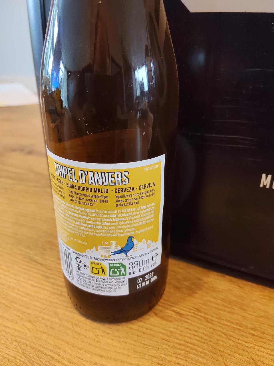 24 flesjes Tripel D'anvers speciaalbier