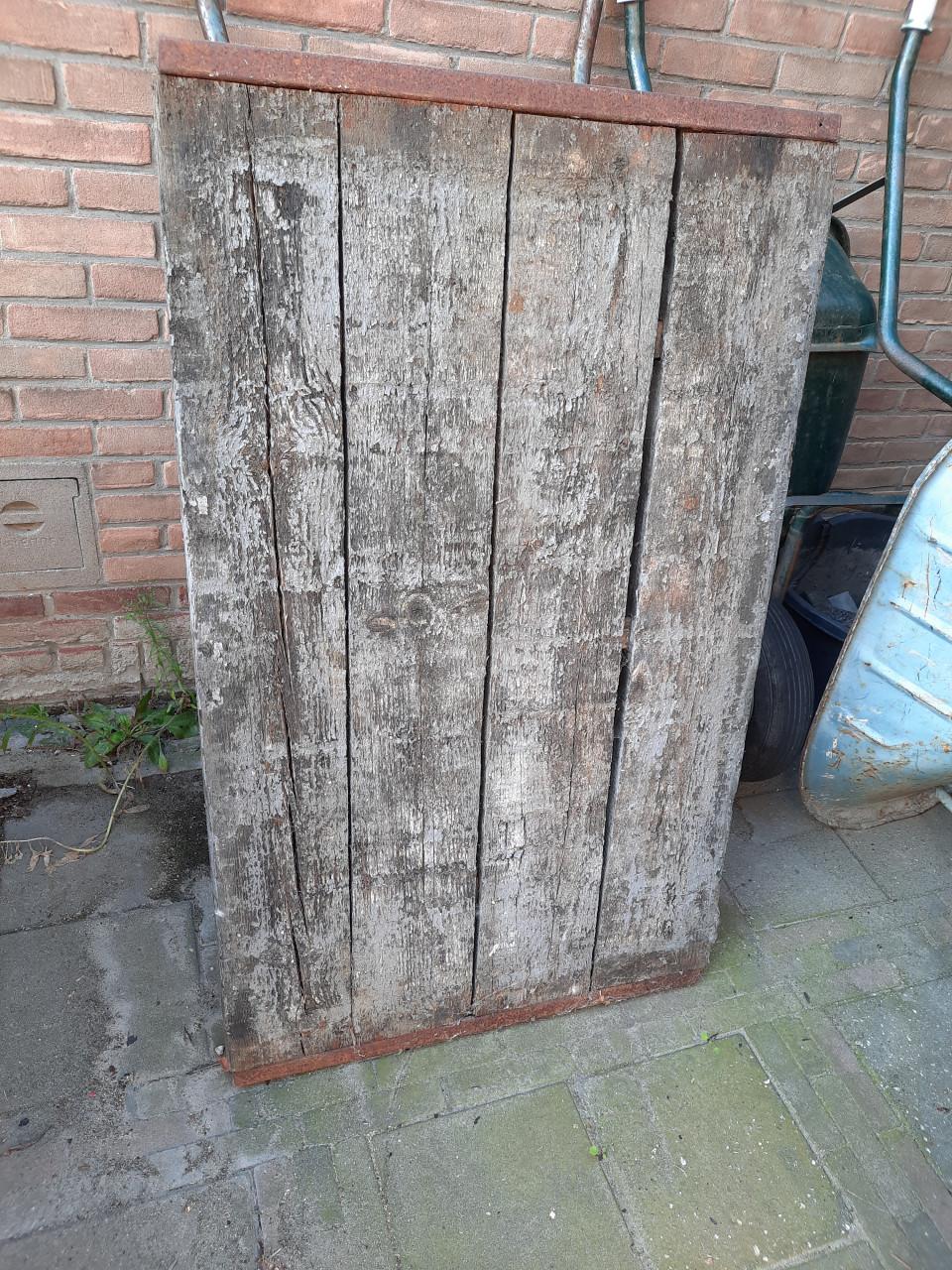 Steenschot tafelblad vintage industrieel