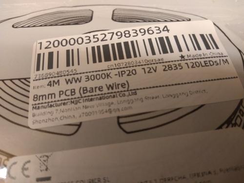 Te koop Led strip 3000k van 4 meter  12 Volt .