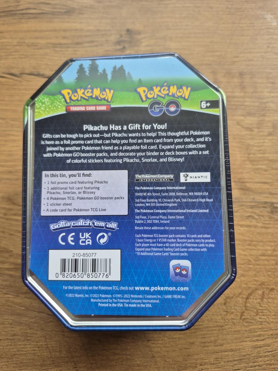 Pokemon Pikachu Box / Tin nieuw in seal