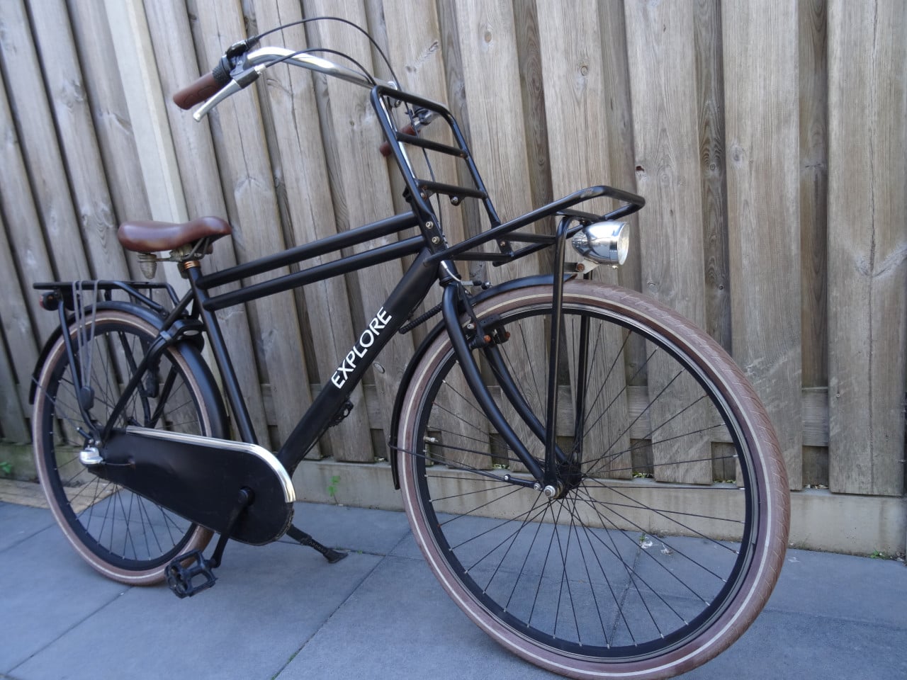 🚲 Explore Transportfiets – 28 inch | Mat Zwart 🖤