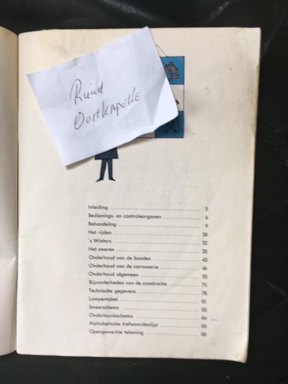 VW Kever 1200 instructieboekje