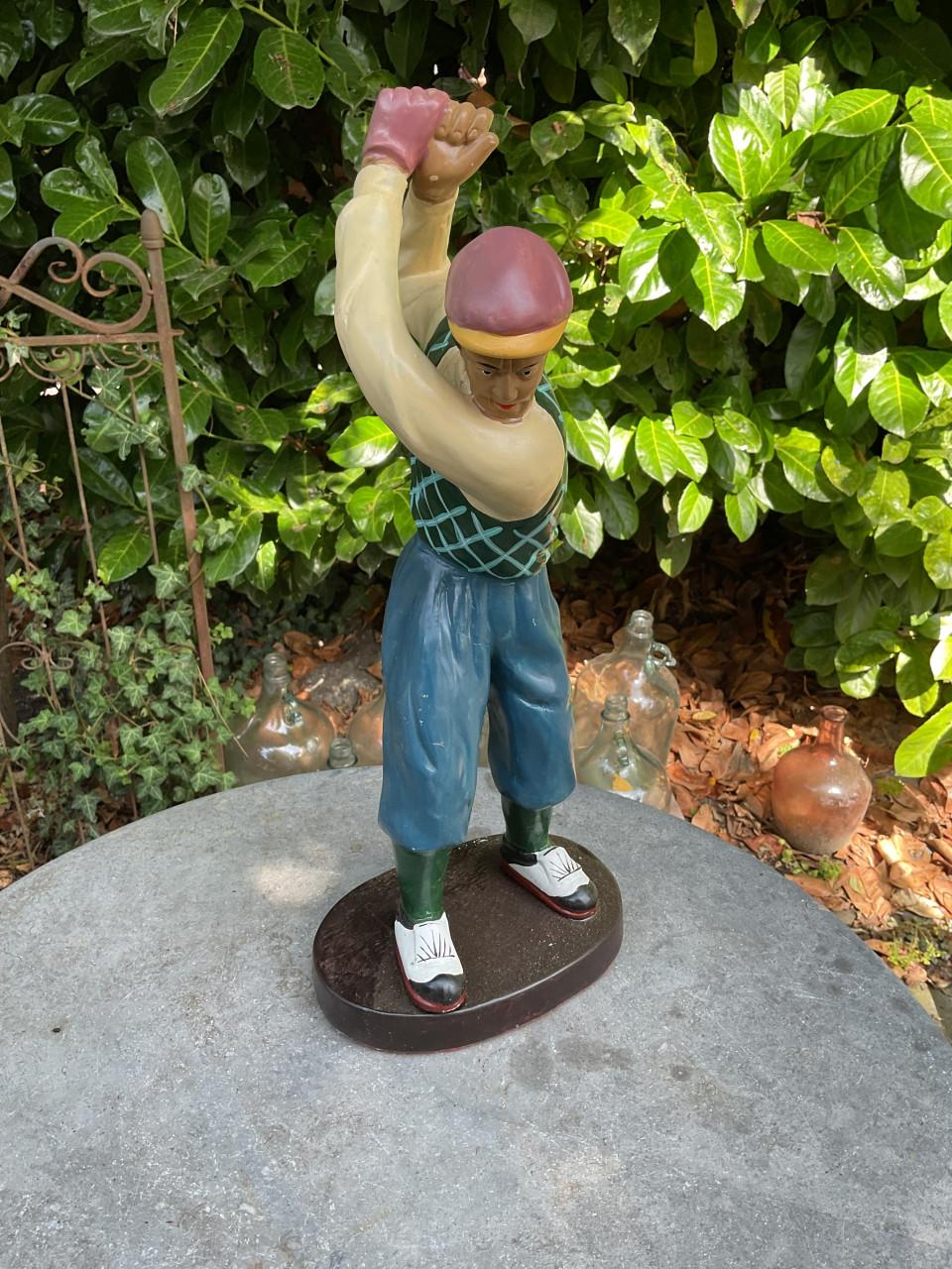Gipsen beeld van een Golfer